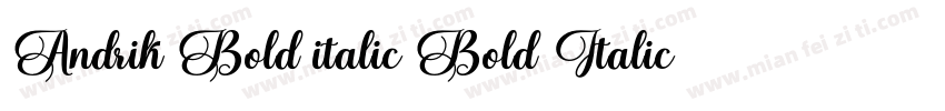 Andrik Bold italic Bold Italic字体转换